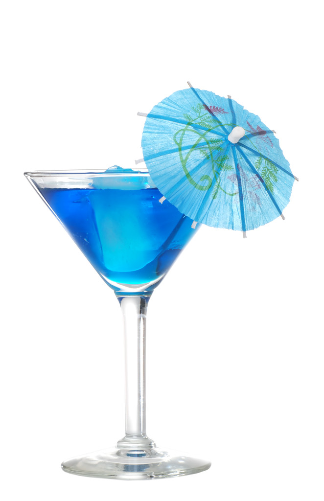 Синій мартіні з парасолькою
 - Фото, зображення