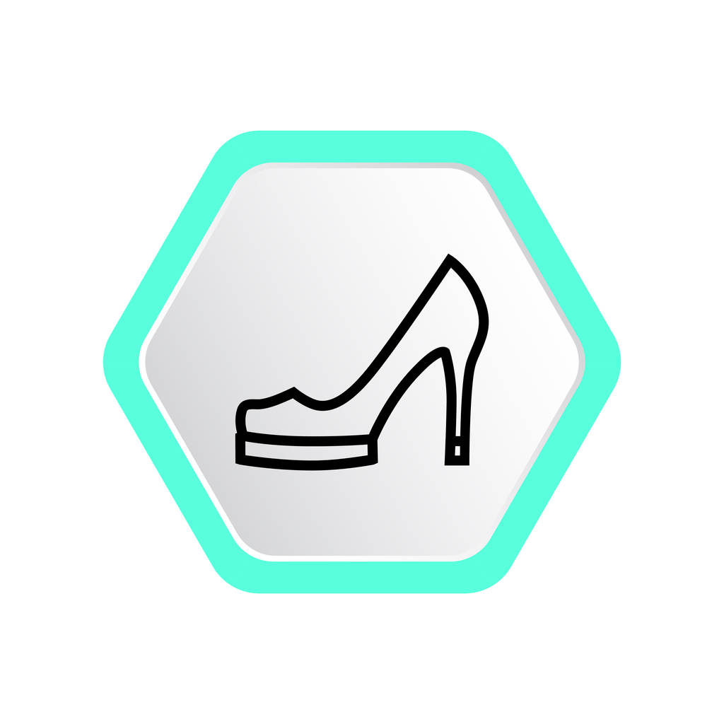 scarpe con tacco alto icona piatta, vettore, illustrazione
 - Vettoriali, immagini