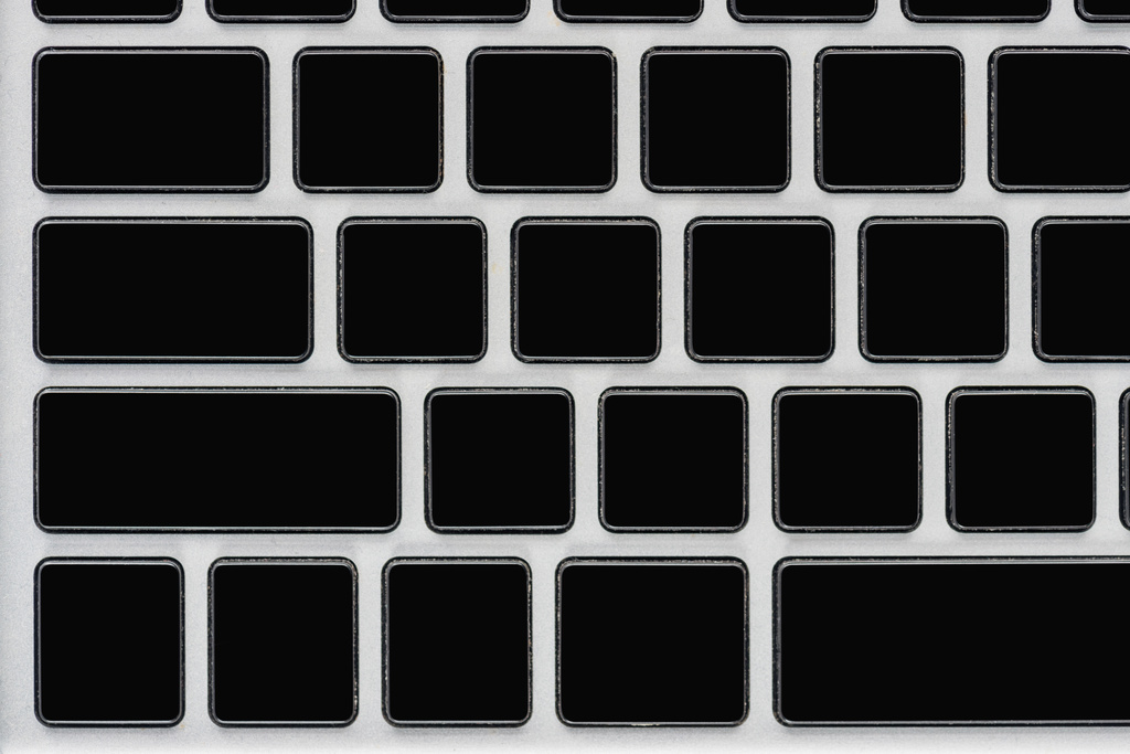 Close-up van zwarte laptop toetsenbord - Foto, afbeelding