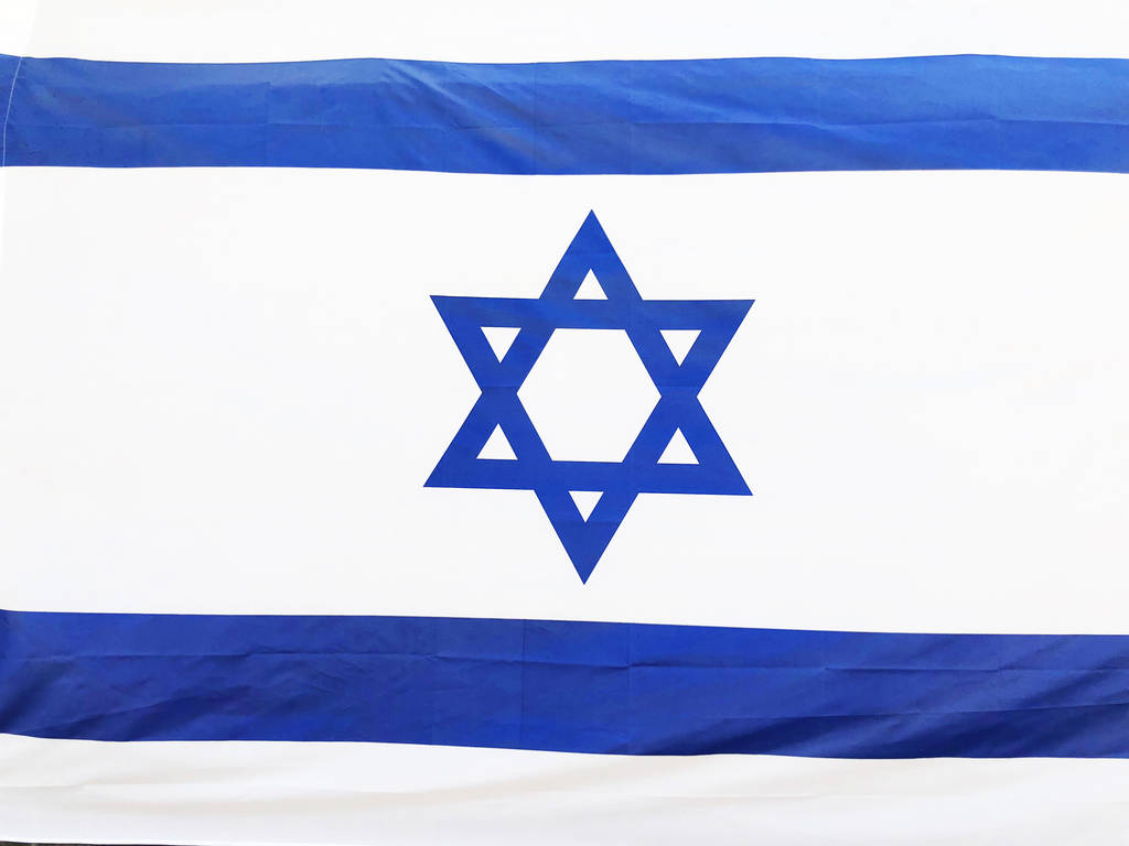 Rishon Le Zion, Izrael - június 27, 2018 Izrael zászlaja Rishon Le Zion, Izrael - Fotó, kép