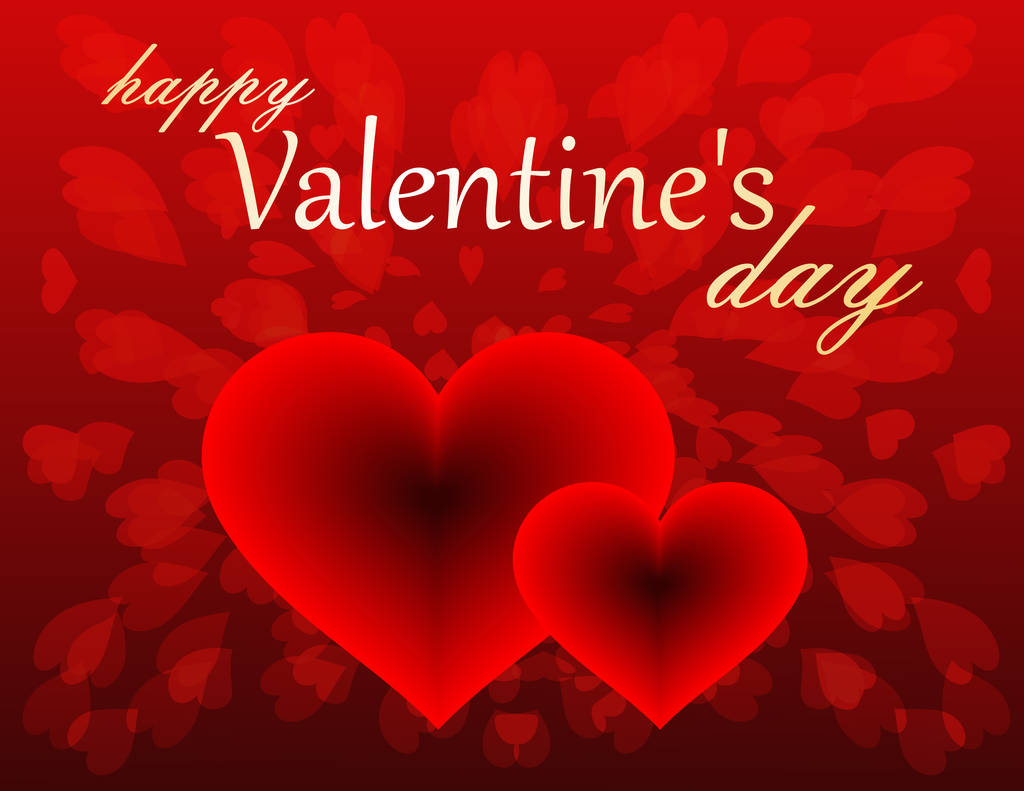 Карточки декора Hearts Valentines
 - Вектор,изображение