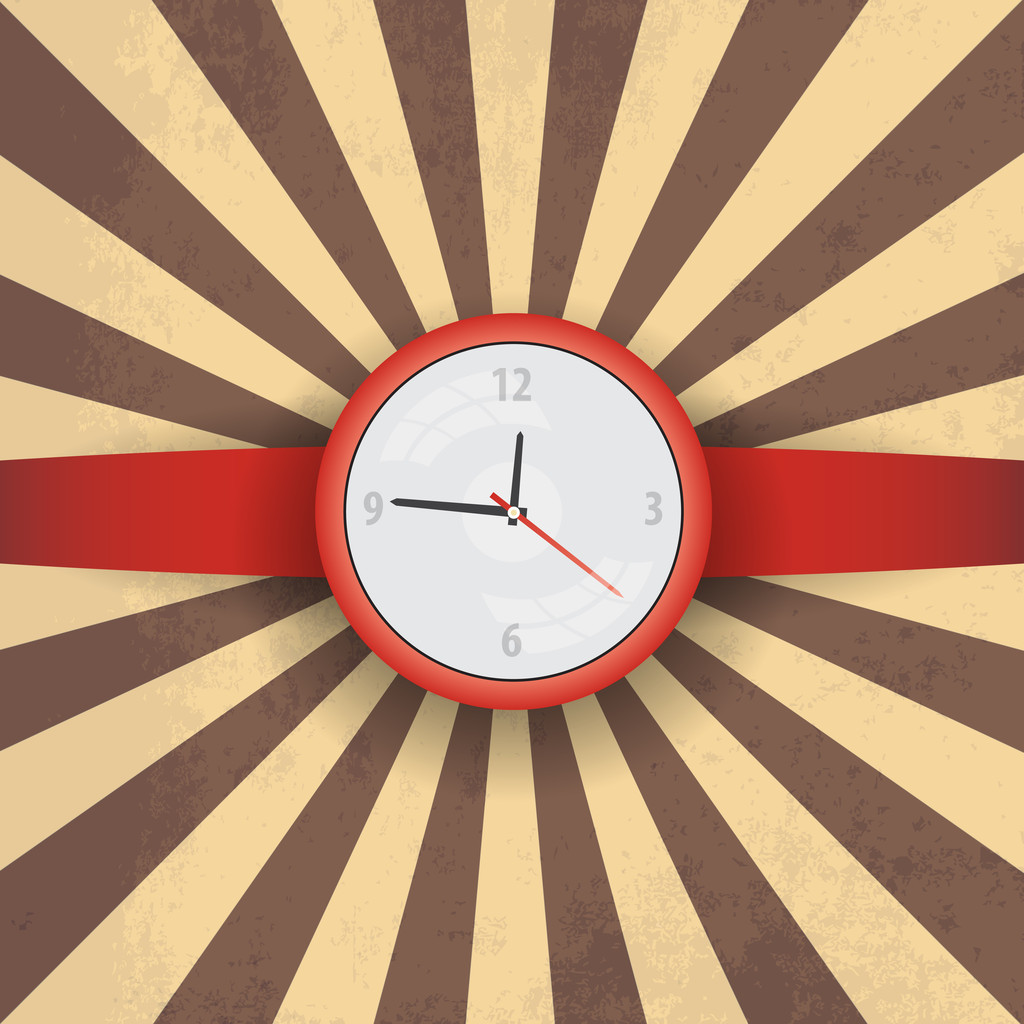 Vector illustration red wristwatch - Vector, Image