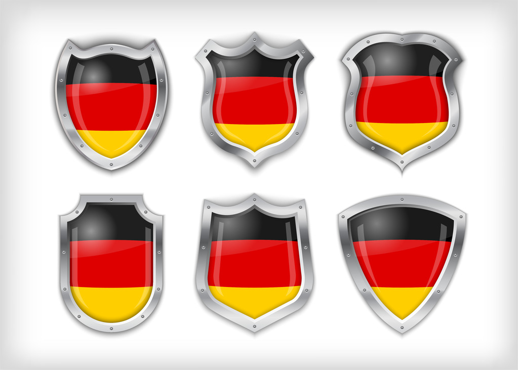 Different icons with flag of Germany - Vector, Image