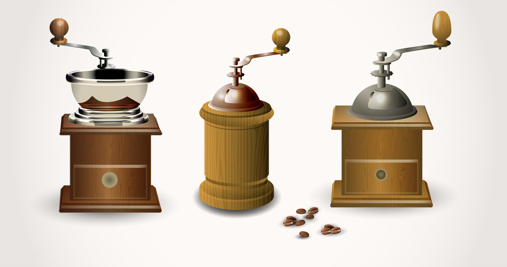 コーヒー グラインダーをベクトル、ベクトル イラスト  - ベクター画像