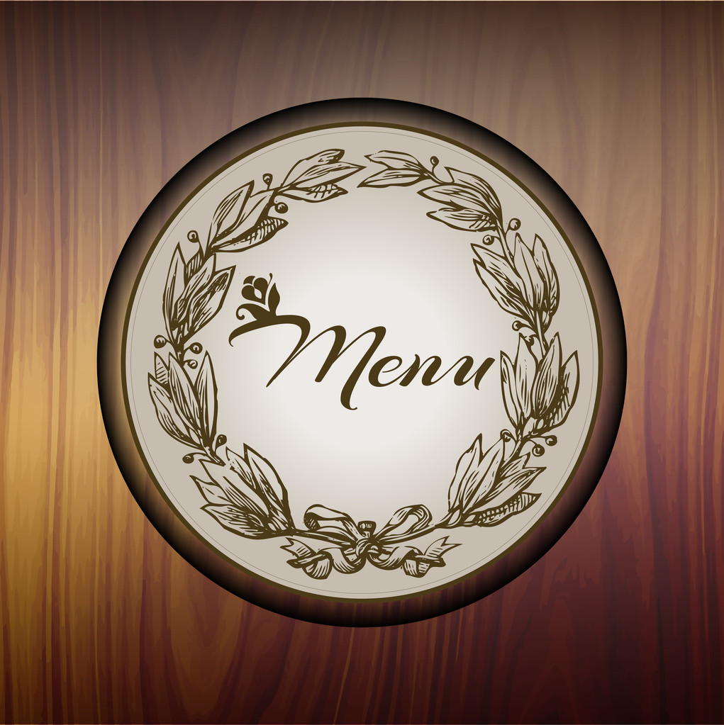 Restoran Menü tasarım kartı - Vektör, Görsel