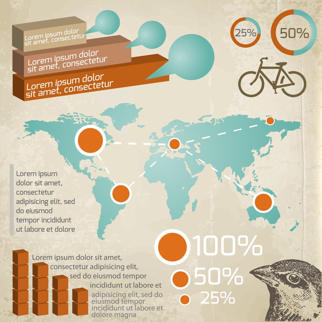 ulaşım infographics gösteren resim - Vektör, Görsel