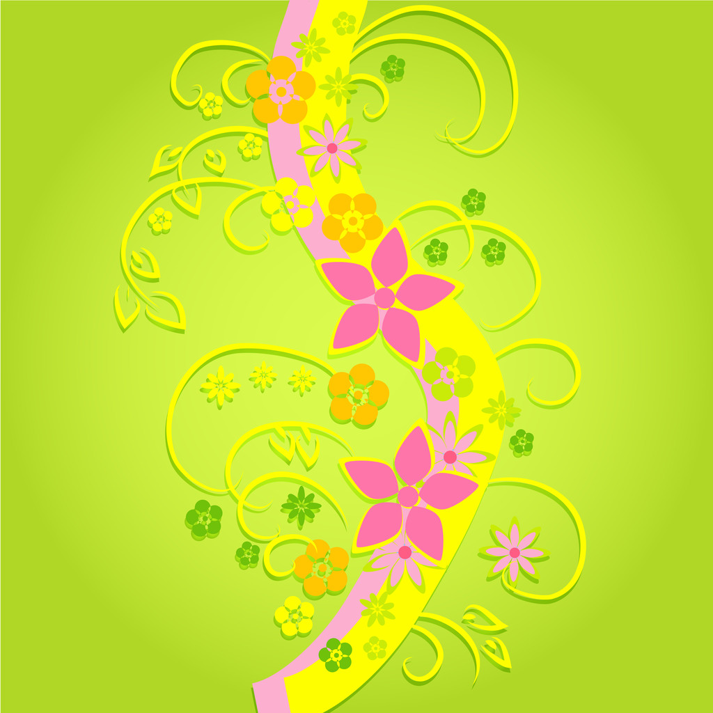 Vector floral background design - Vector, Image