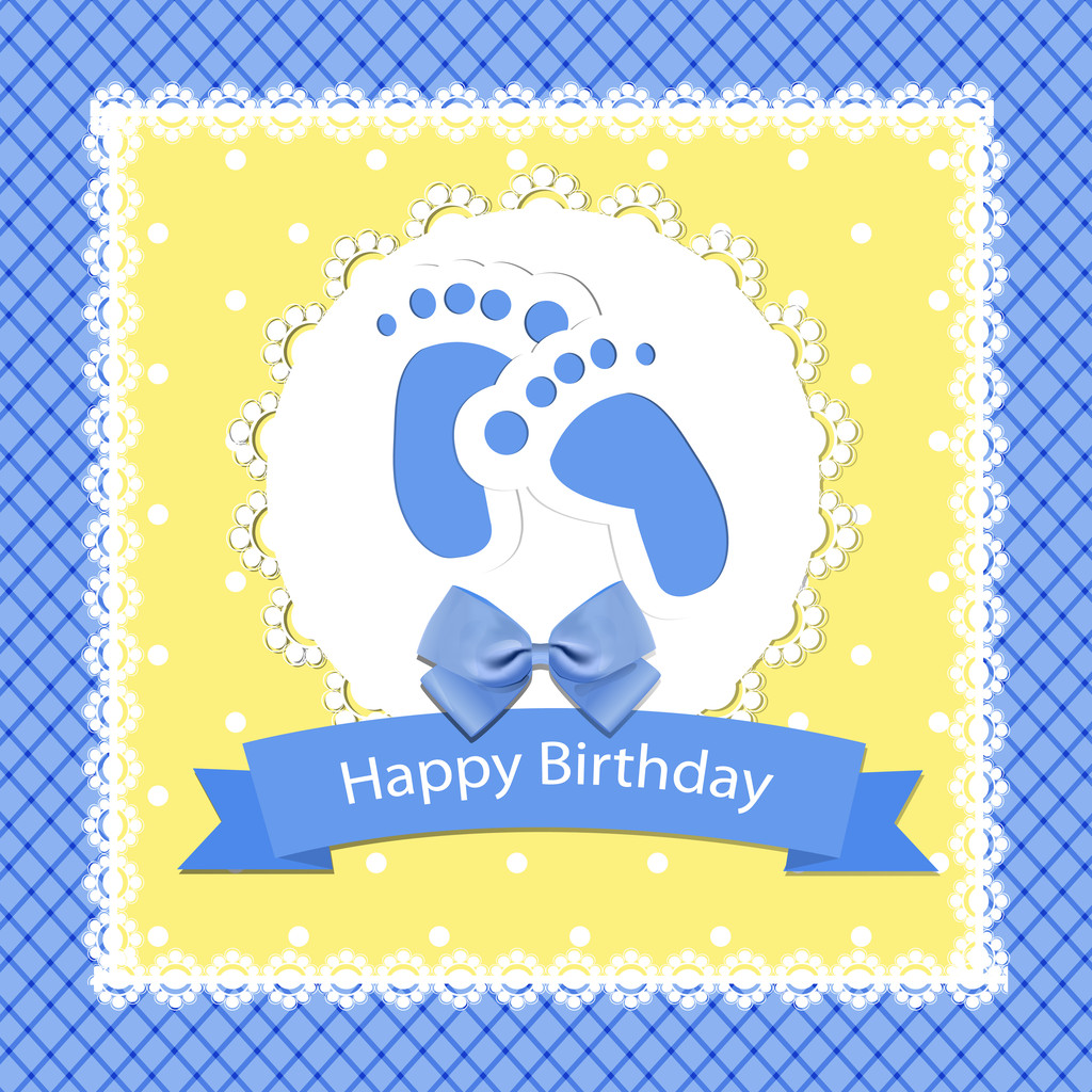 baby arrival card. vector illustration - Vector, Image