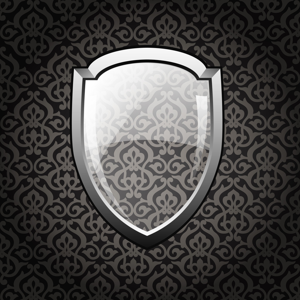 Button shield, vector illustration  - Vector, Image