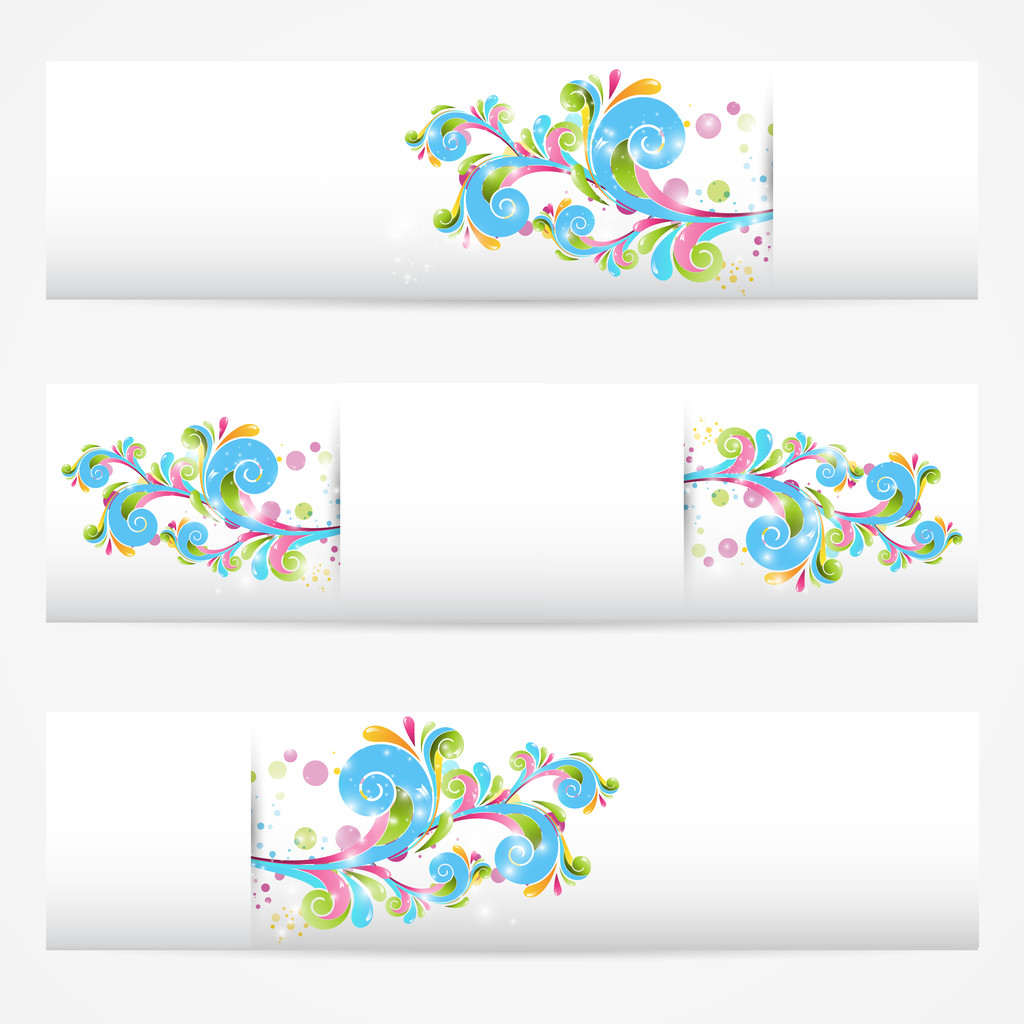 vector abstract flowers design collection - Vector, Image