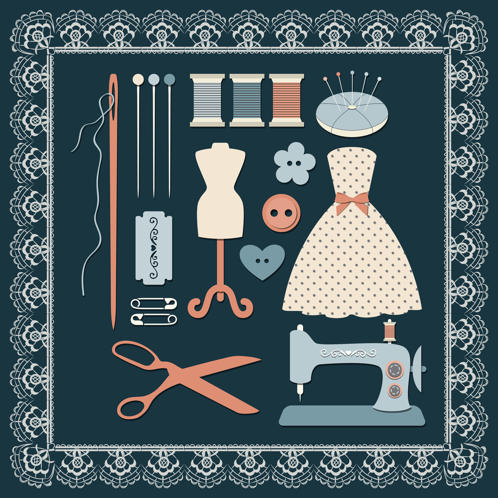 Craft icons - Sewing Icons for sewing, crafts - Vector, Image