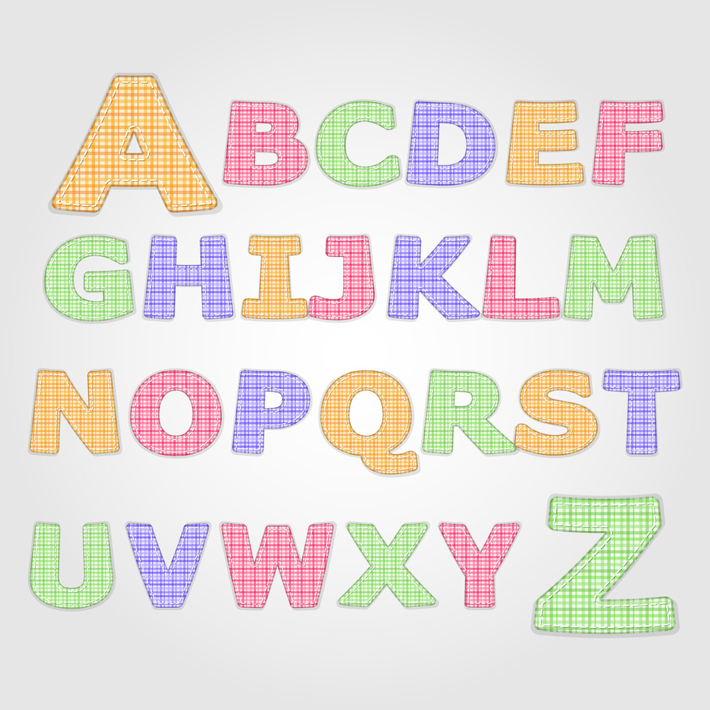 Alphabet vecteur au contraire, illustration vectorielle
  - Vecteur, image