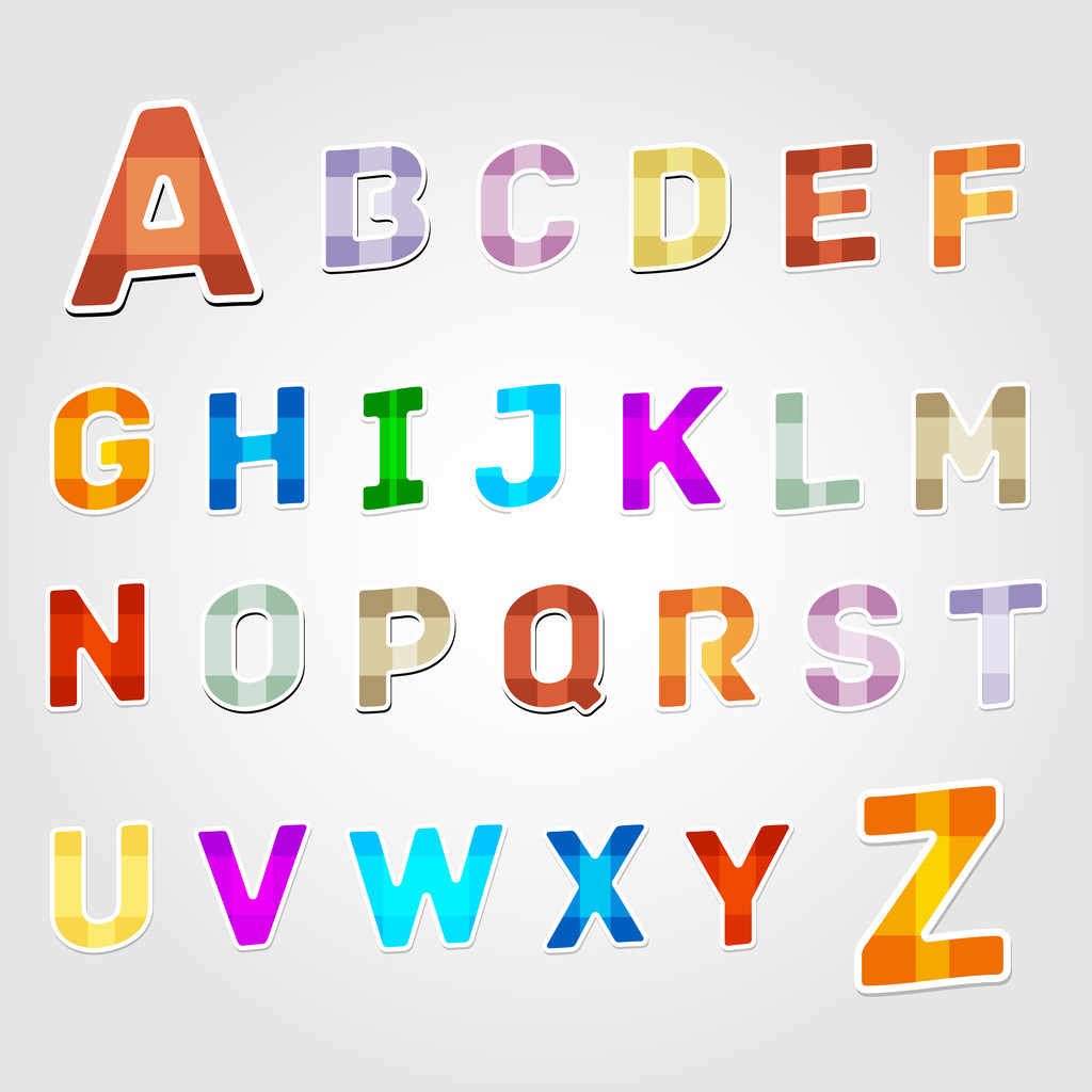 Alphabet vecteur au contraire, illustration vectorielle
  - Vecteur, image