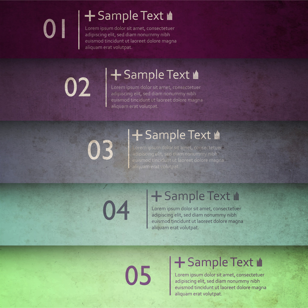 colorful number option banners - Vector, Image