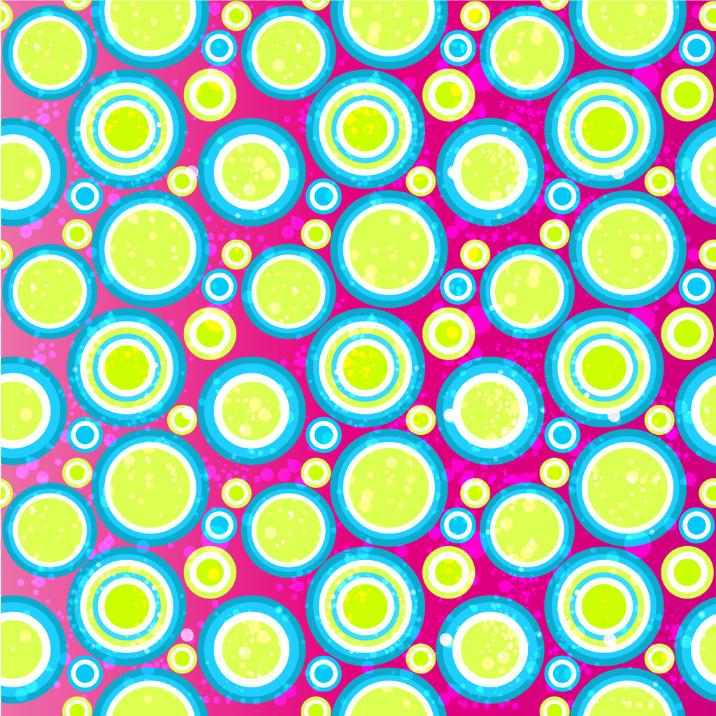 Inconsútil círculo redondo burbujas niños patrón en vector
 - Vector, Imagen
