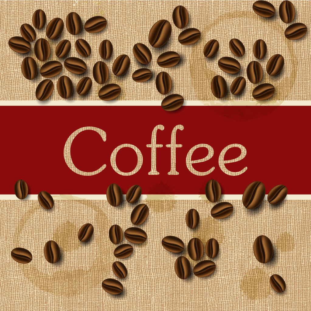 Progettazione chicchi di caffè, illustrazione vettoriale
  - Vettoriali, immagini