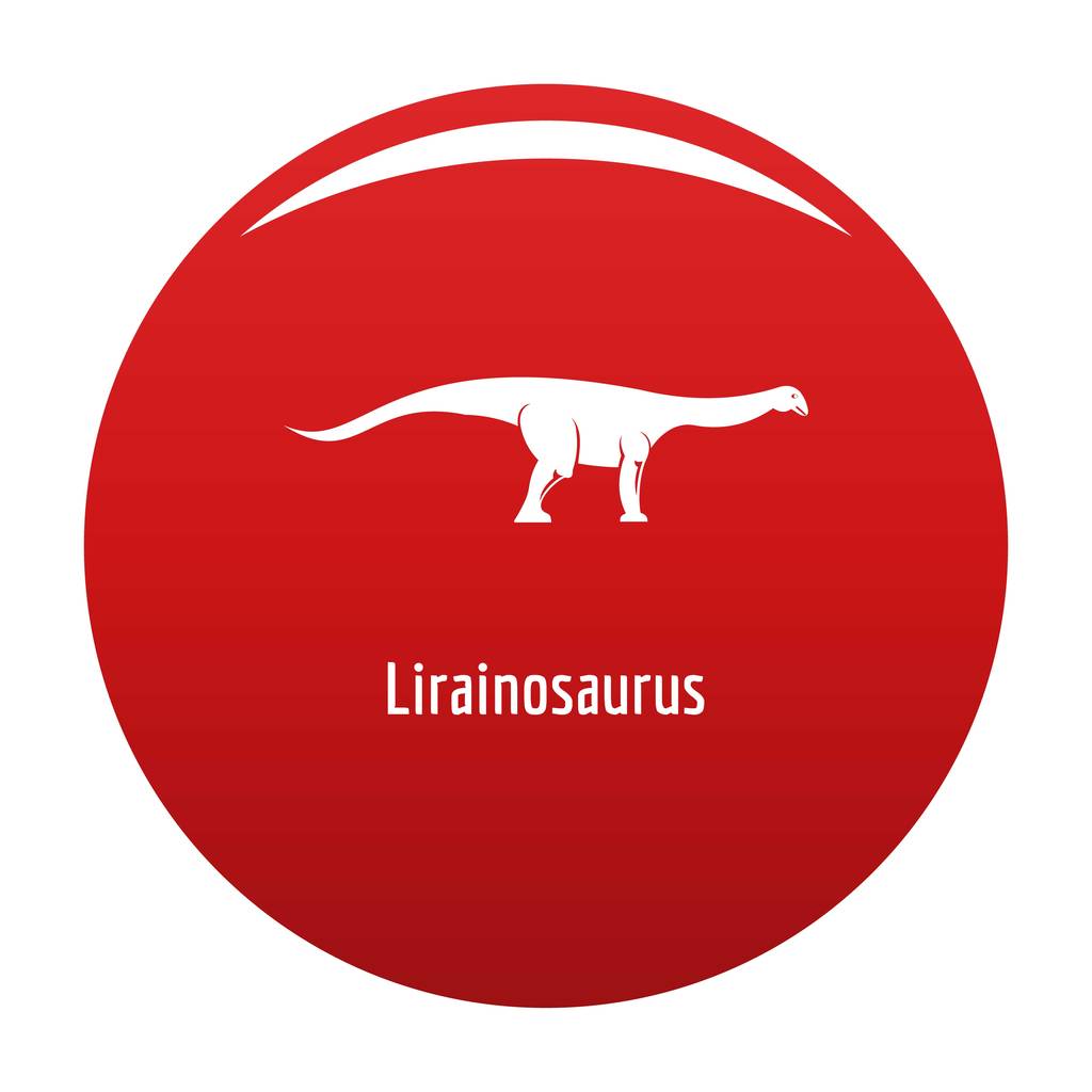 lirainosaurus simge vektör kırmızı - Vektör, Görsel