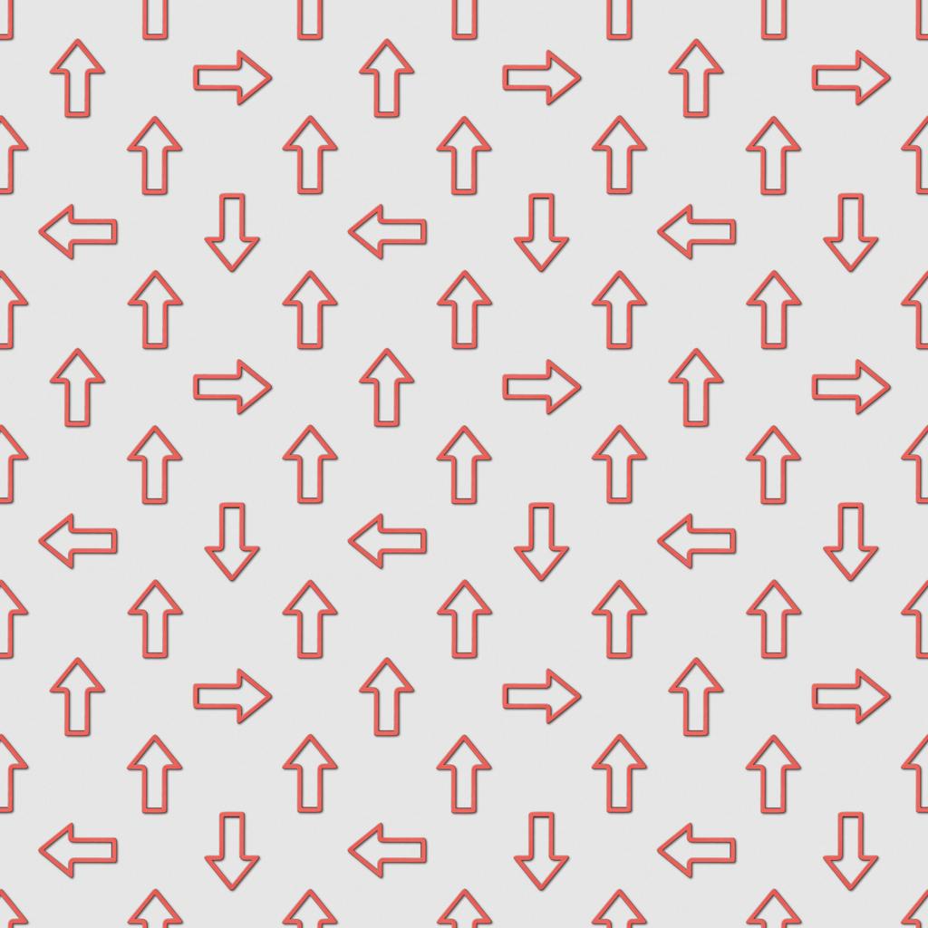 κολάζ με απρόσκοπτη υπόβαθρο μοτίβο με κόκκινους δείκτες σε γκρίζο φόντο  - Φωτογραφία, εικόνα