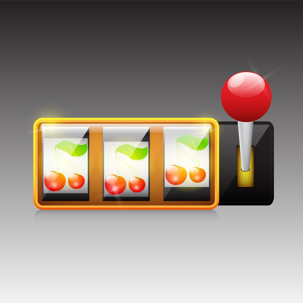 Cherries On Slot Machine. Vector. Free Stock Vector Graphic Image