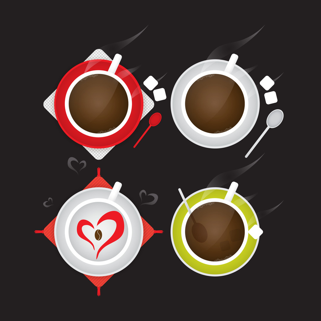 Coffee. Elements for design. Vector illustration. - Vector, Image