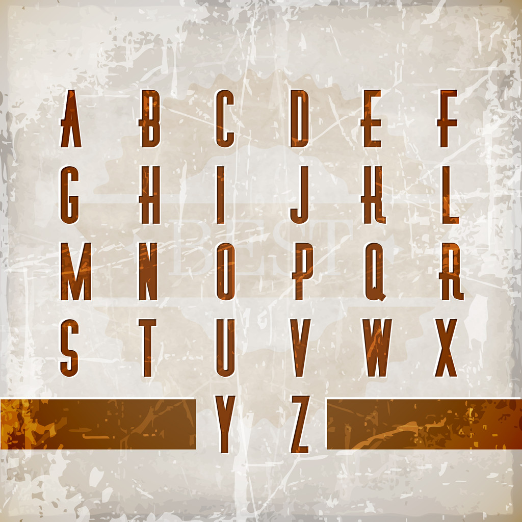 vector alfabeto vintage estilo
. - Vector, Imagen