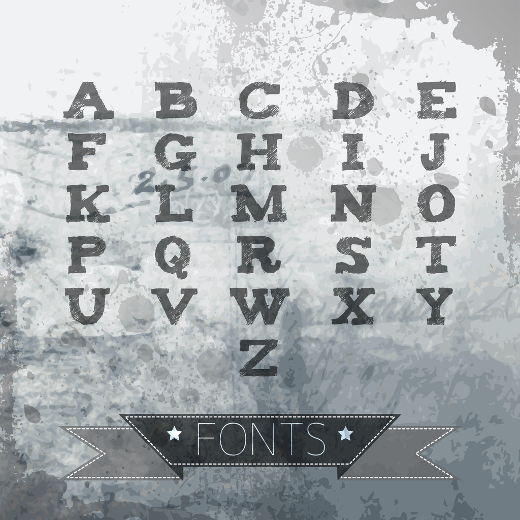 alphabet vectoriel style vintage
. - Vecteur, image