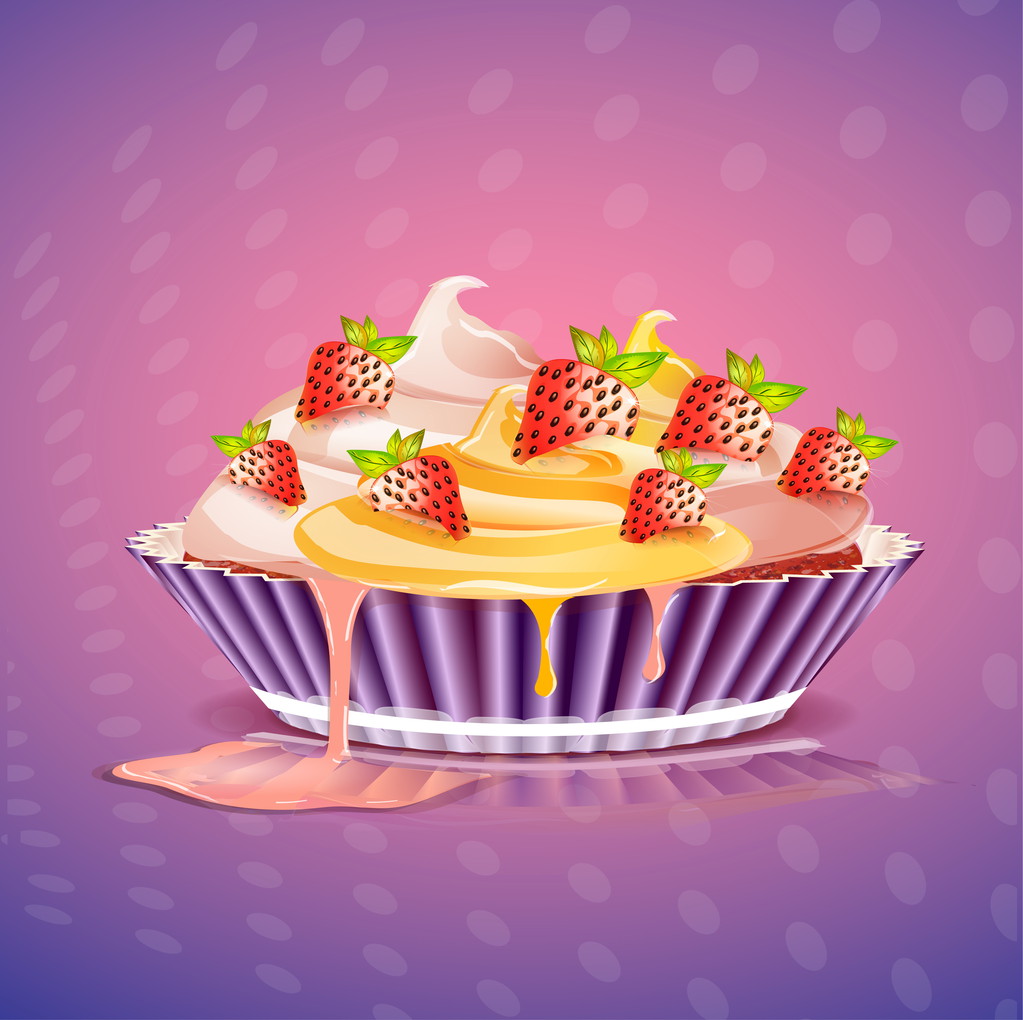 gâteau d'anniversaire. illustration vectorielle - Vecteur, image