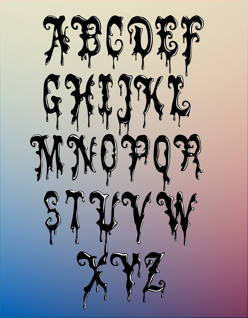 Illustration vectorielle alphabet cire noire
 - Vecteur, image
