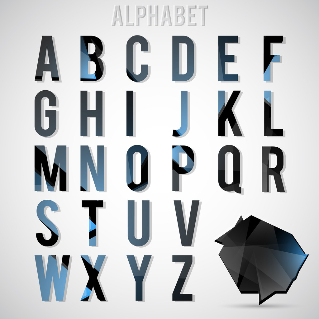  alfabet zestaw ilustracji wektorowych - Wektor, obraz