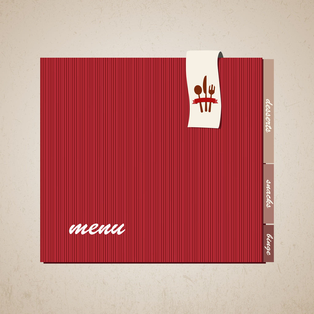 Карта дизайна меню ресторана
 - Вектор,изображение