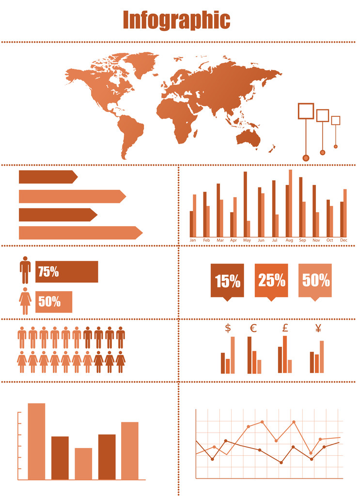 Elementi infografici aziendali illustrazione vettoriale
 - Vettoriali, immagini