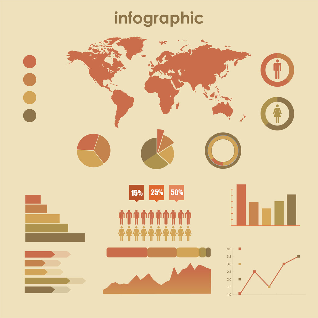 Elementos de infografía empresarial vector ilustración
 - Vector, imagen