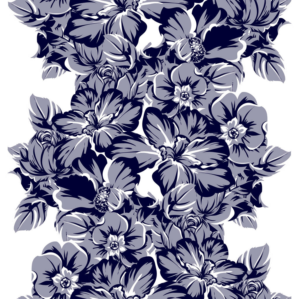ilustração vetorial de flores vintage padrão pano de fundo
 - Vetor, Imagem