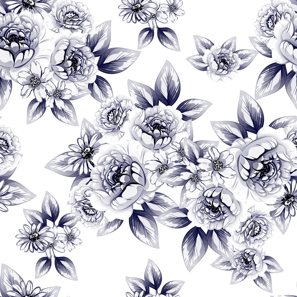 vektoros illusztráció vintage virág mintás háttérrel - Vektor, kép