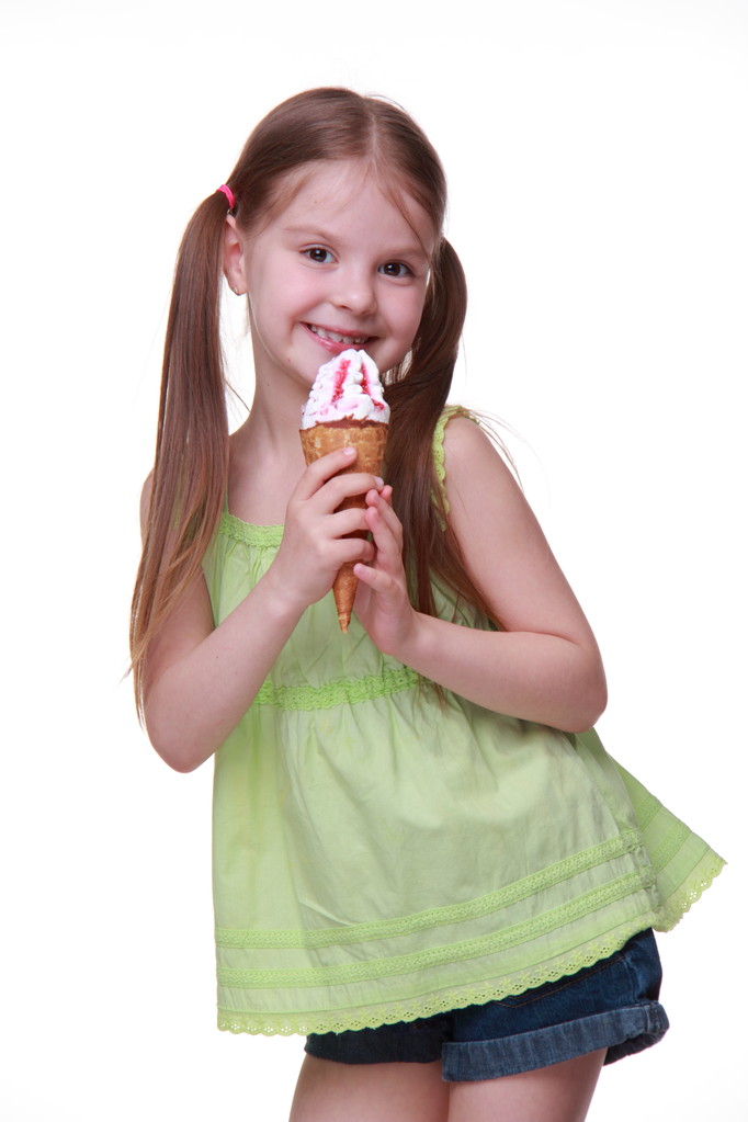 cute dziewczynka gospodarstwa lody - Zdjęcie, obraz