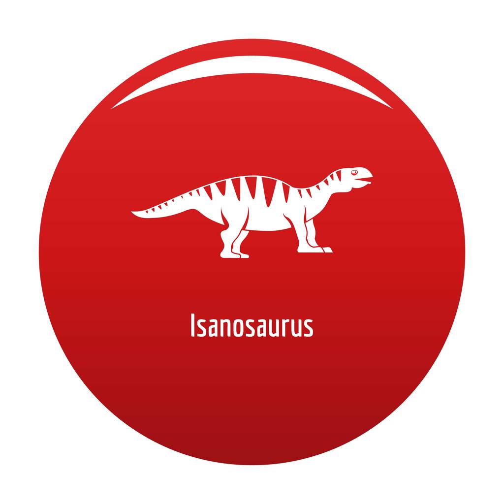 Isanosaurus ícone vetor vermelho
 - Vetor, Imagem