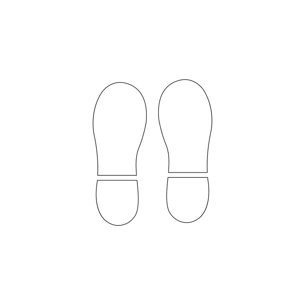 Stopa. jednoduchý plochý vektorové ilustrace ikona. symbol osnovy linie - upravitelná stopa - Vektor, obrázek