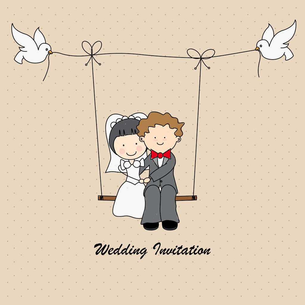 Svatební pozvánka - Vektor, obrázek