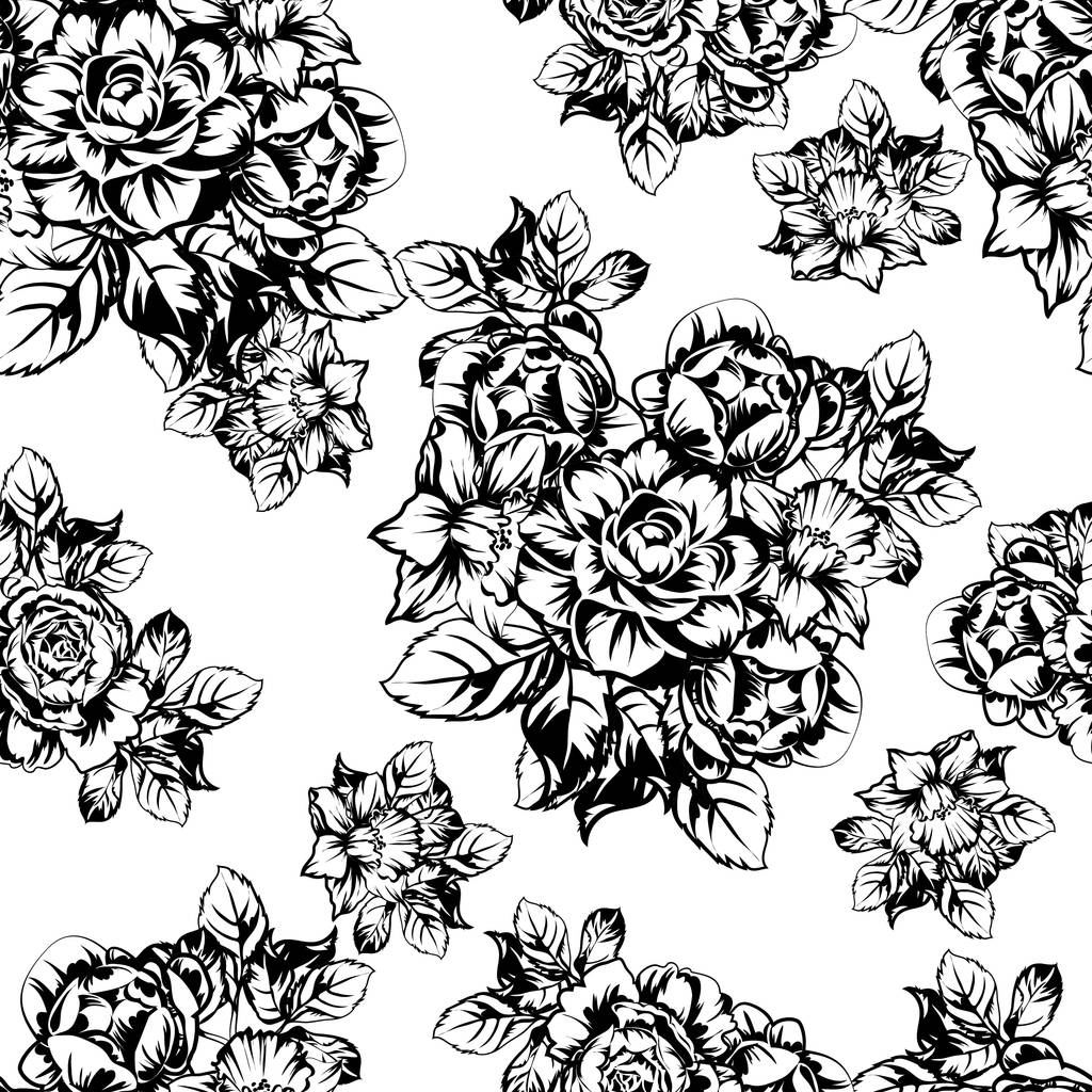 vectorillustratie van vintage bloemen patroon achtergrond - Vector, afbeelding