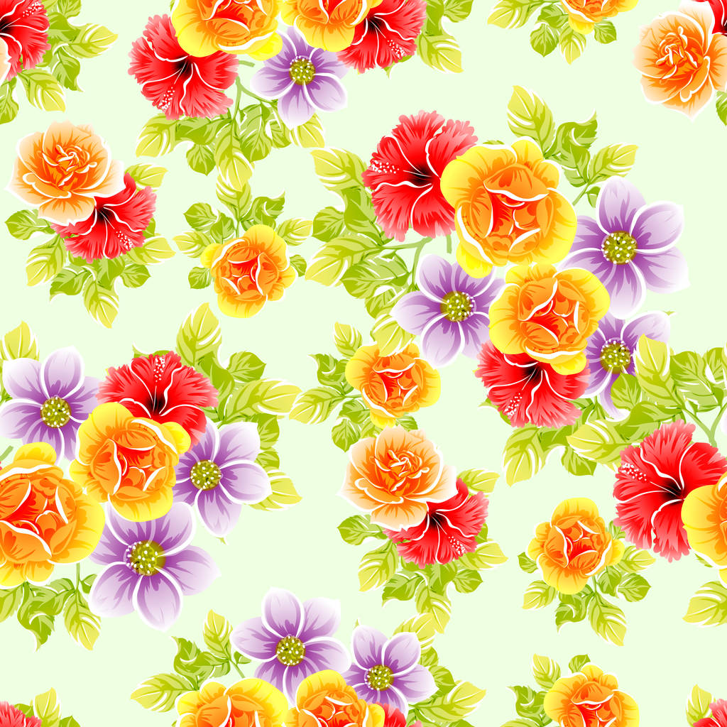 vector ilustración de flores brillantes patrón fondo
 - Vector, Imagen