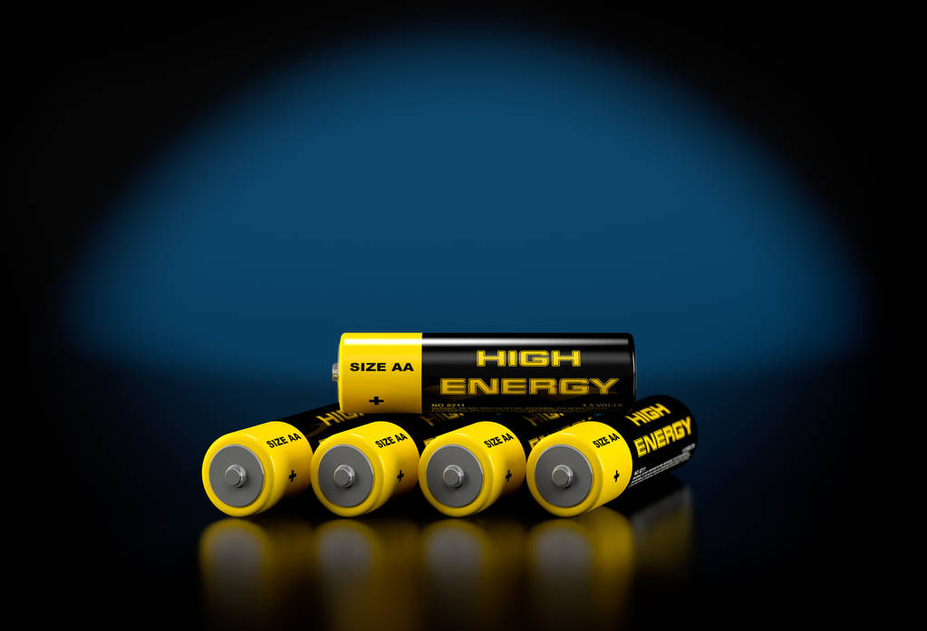 Batterie AA generiche con il testo "High Power" - Rendering 3D
 - Foto, immagini