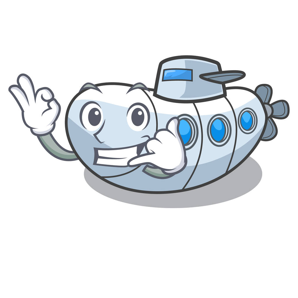 Chiamami sottomarino subacqueo nel mare delle mascotte
 - Vettoriali, immagini