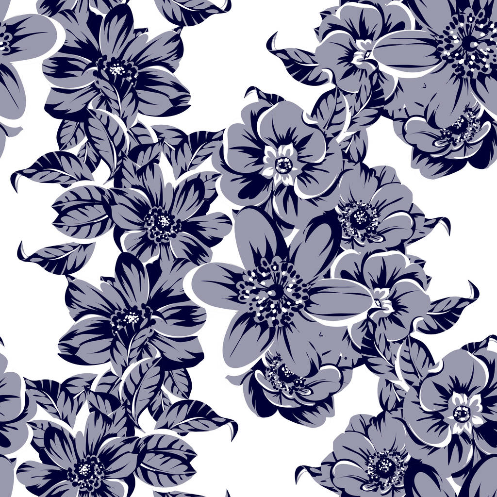 vector ilustración de flores vintage patrón fondo
 - Vector, imagen
