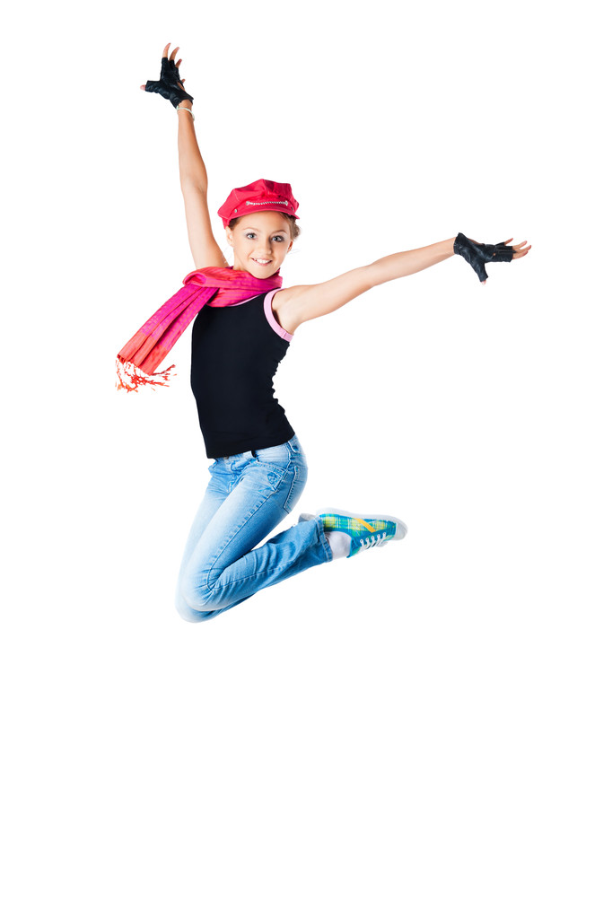 Menina no salto
 - Foto, Imagem