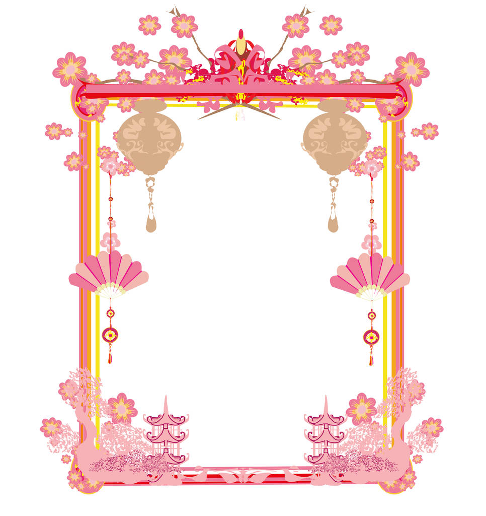 Mid-Autumn Festival for Chinese New Year - frame - Vector, Image