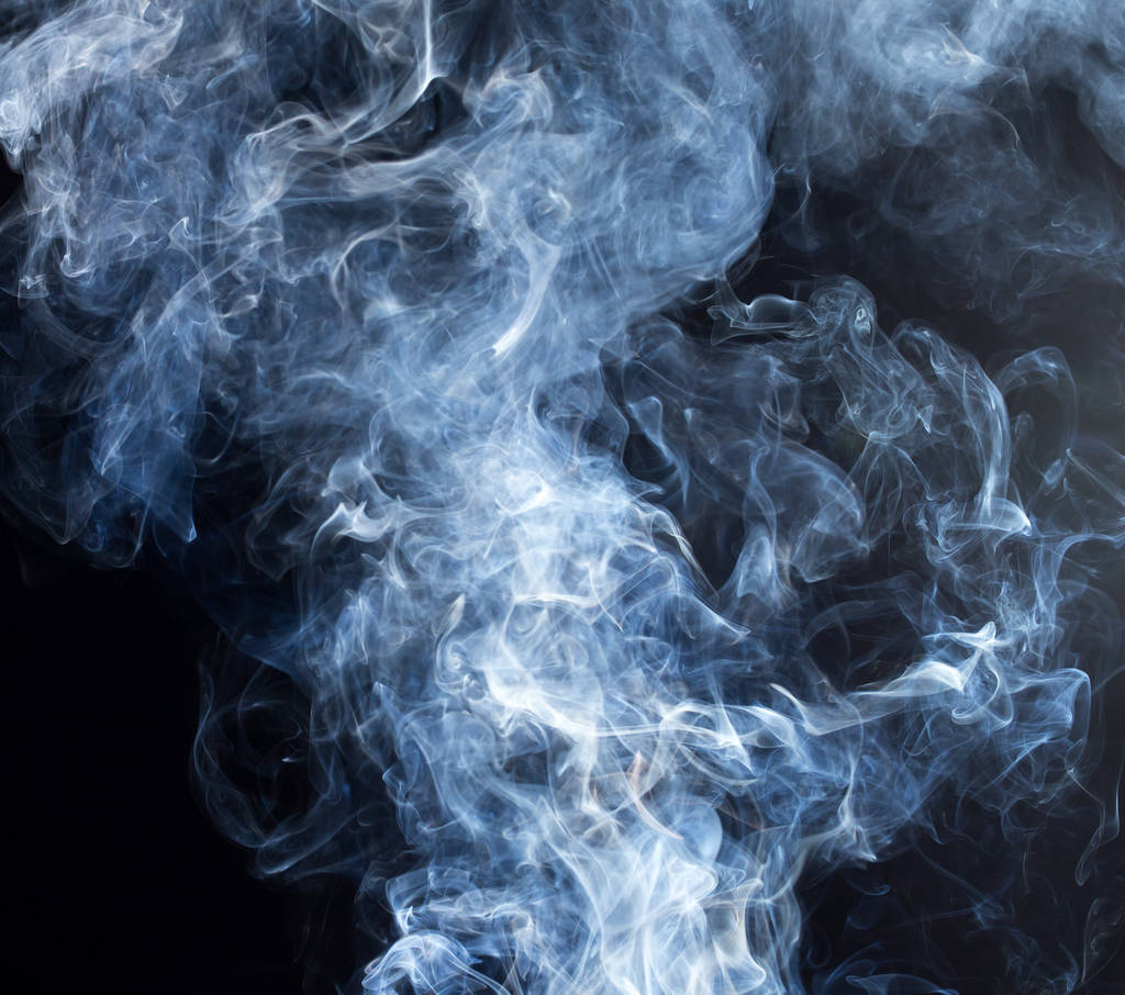 Smoke fragments on a black background - Photo, Image