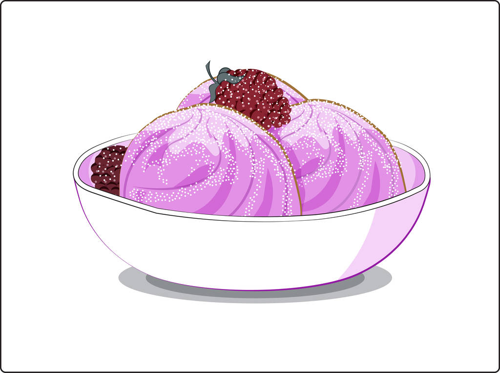 ice cream and raspberry - Vector, Image