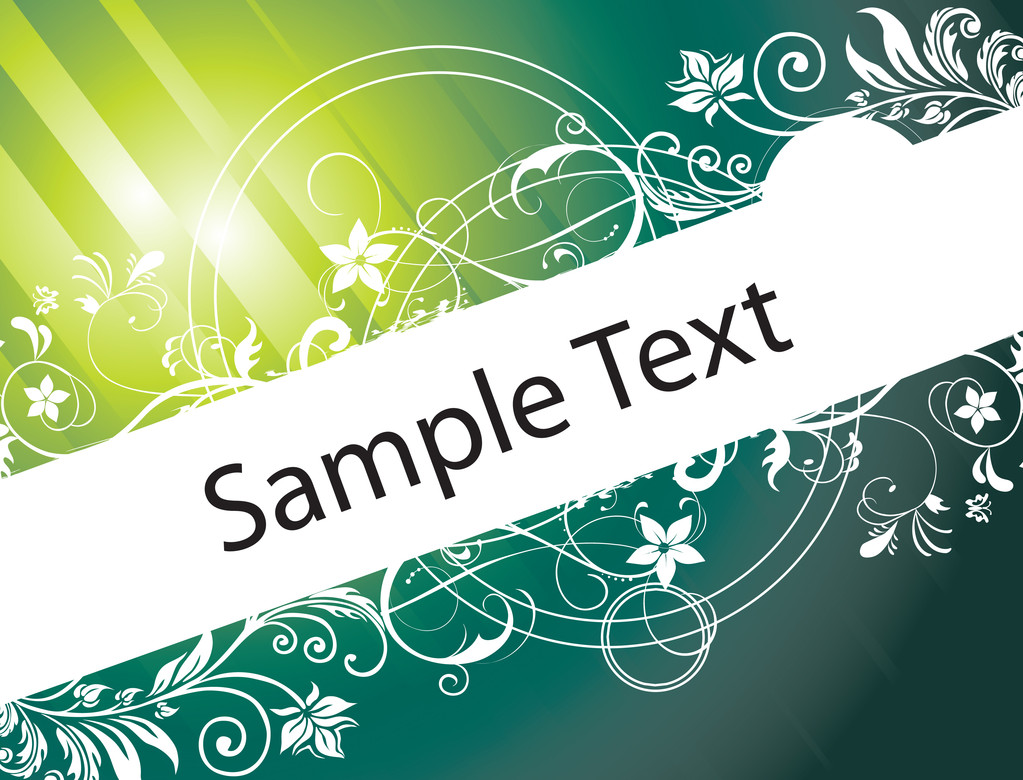 Textura floral para texto de amostra
 - Vetor, Imagem