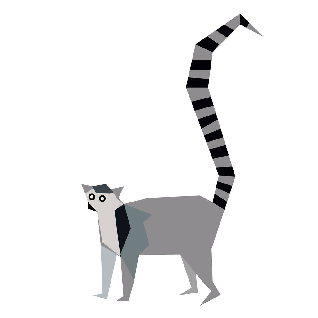 Lemur vlakke afbeelding - Vector, afbeelding