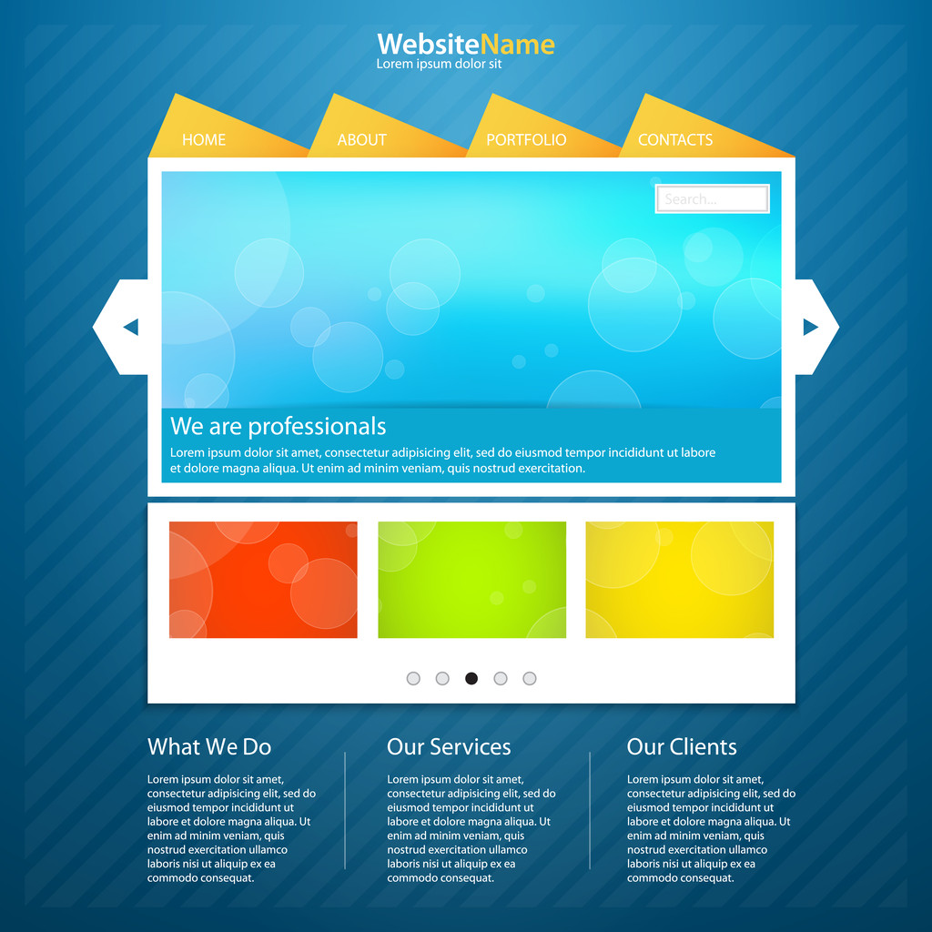 Template of website vector illustration - Vector, Image